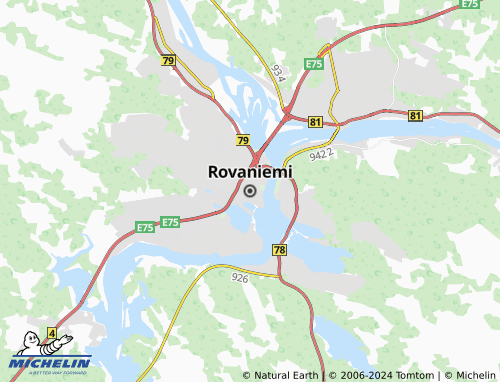 MICHELIN Rovaniemi map - ViaMichelin