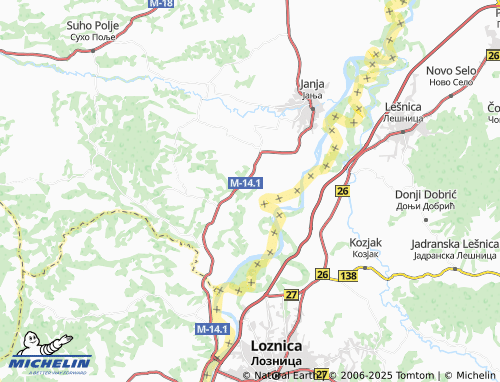 MICHELIN Johovac map - ViaMichelin