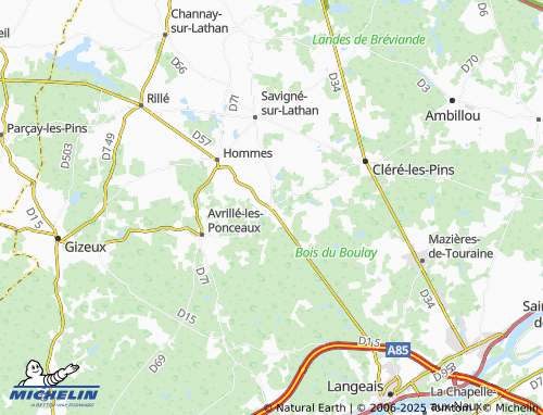 Mapa MICHELIN Saint-Symphorien-les-Ponceaux - ViaMichelin