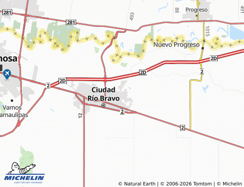 Mappa MICHELIN Riveras del Bravo - ViaMichelin