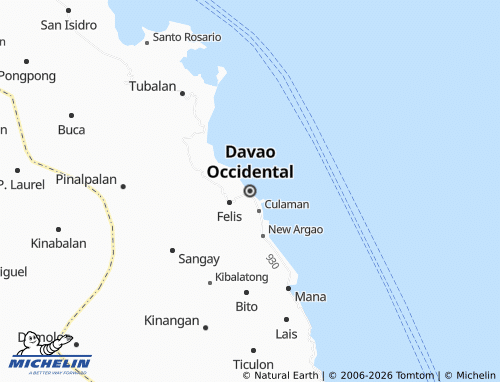 MICHELIN Davao Occidental map - ViaMichelin