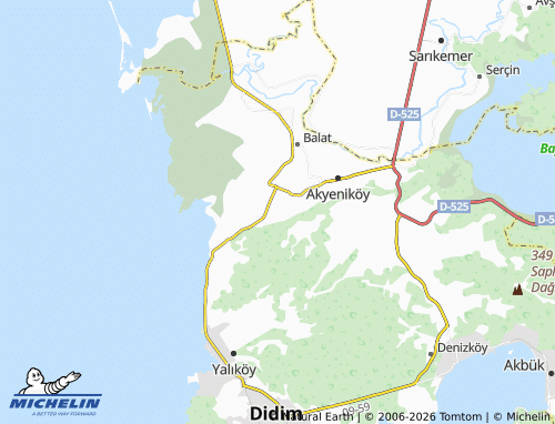 MICHELIN Akköy map - ViaMichelin