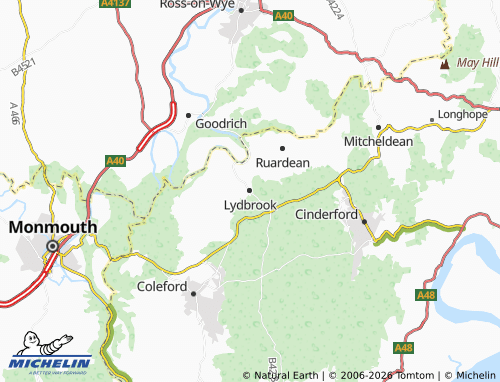 Carte MICHELIN Lydbrook - ViaMichelin