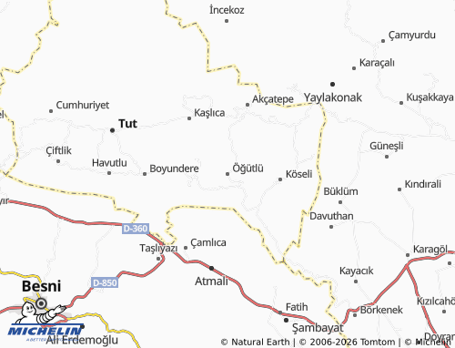 MICHELIN Öğütlü map - ViaMichelin