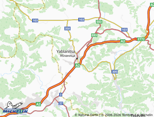 MICHELIN Yablanitsa map - ViaMichelin