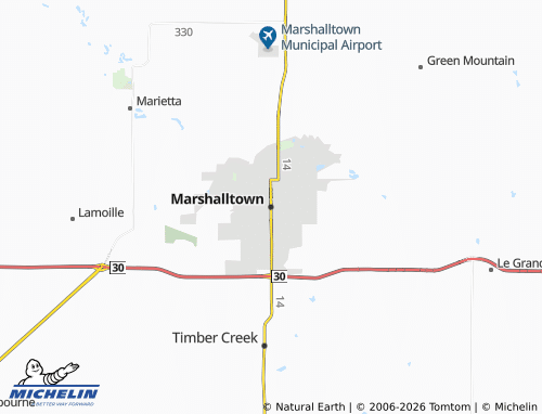 Mappa MICHELIN Marshalltown - ViaMichelin