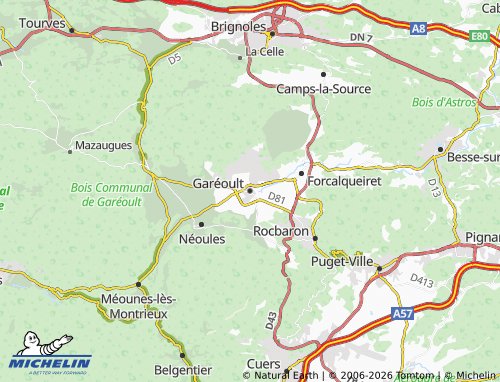 Kaart MICHELIN Garéoult - ViaMichelin