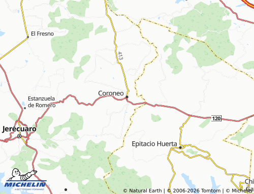 MICHELIN Coroneo map - ViaMichelin