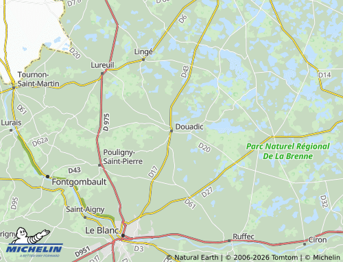 Mapa MICHELIN Douadic - ViaMichelin