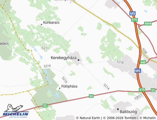 MICHELIN Kerekegyháza map - ViaMichelin