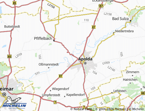 MICHELIN Niederroßla map - ViaMichelin