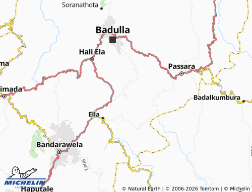 MICHELIN Beddewela map - ViaMichelin