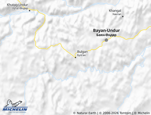 Carte MICHELIN Bulgan - ViaMichelin