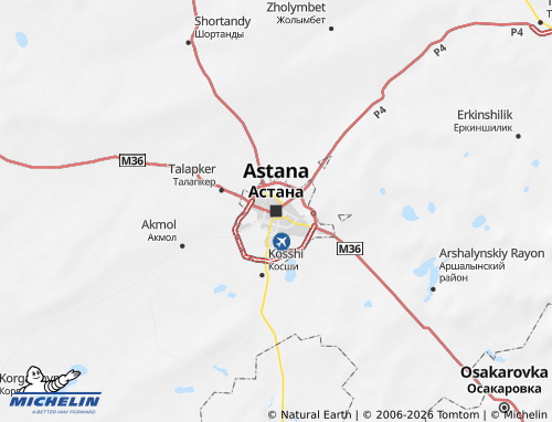 Mappa MICHELIN Astana - ViaMichelin