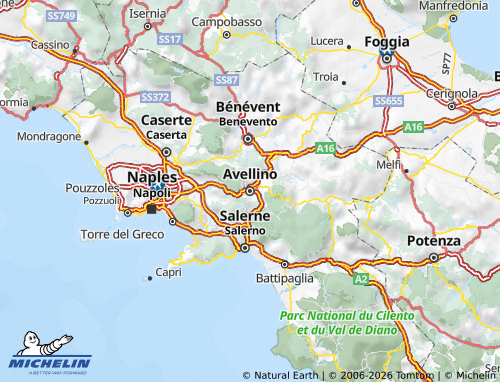 MICHELIN-Landkarte Avellino - ViaMichelin