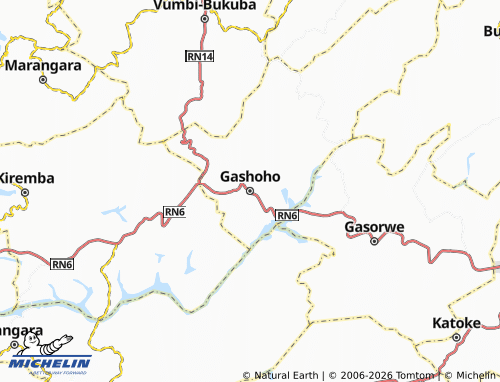 Carte MICHELIN Gashoho - ViaMichelin
