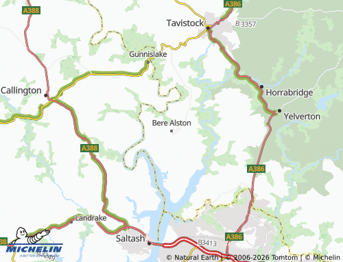 Carte MICHELIN Bere Alston - ViaMichelin