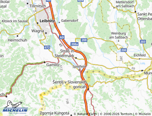 Mapa MICHELIN Straß in Steiermark - ViaMichelin