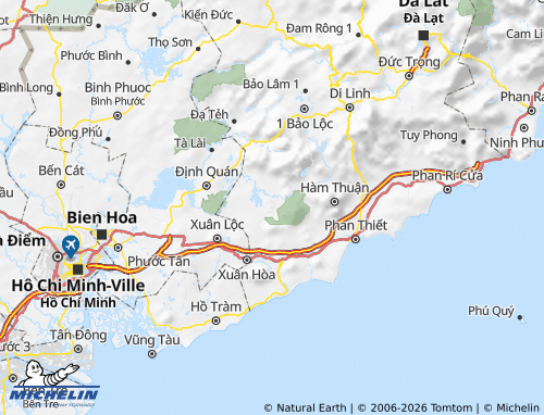 Mapa MICHELIN Tánh Linh - ViaMichelin