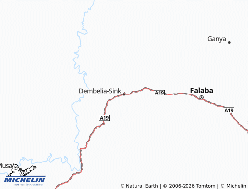 MICHELIN Sinkunia map - ViaMichelin