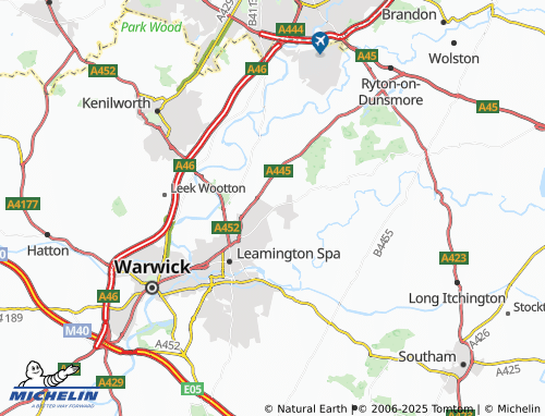 MICHELIN Cubbington map - ViaMichelin