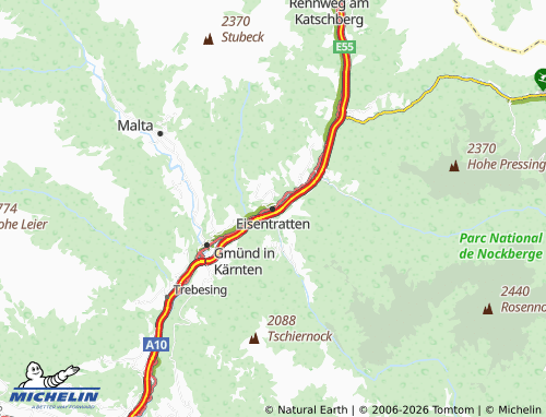 MICHELIN Eisentratten map - ViaMichelin