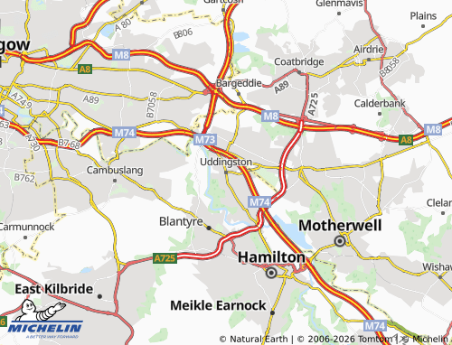 Carte MICHELIN Uddingston - ViaMichelin