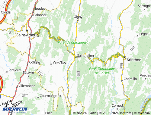 MICHELIN Saint-Julien map - ViaMichelin