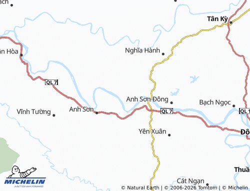 Mapa MICHELIN Vĩnh Sơn - ViaMichelin
