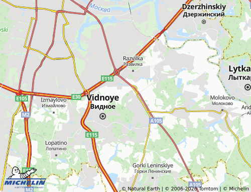 Carte MICHELIN Maloye Vidnoye - ViaMichelin
