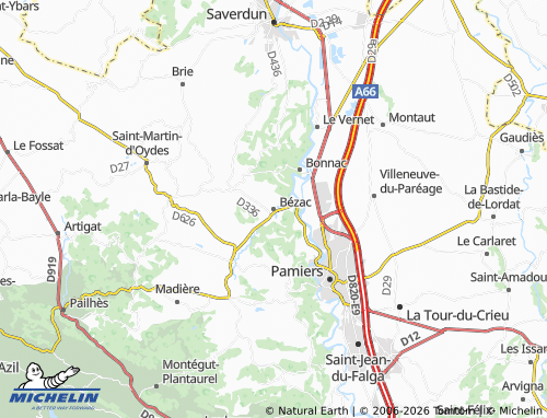 Carte MICHELIN Bézac - ViaMichelin