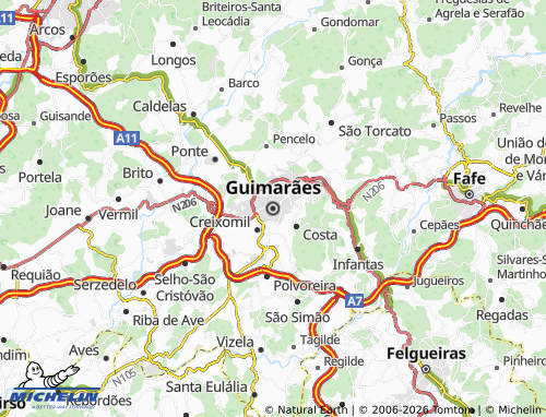 Mappa MICHELIN Guimarães - ViaMichelin