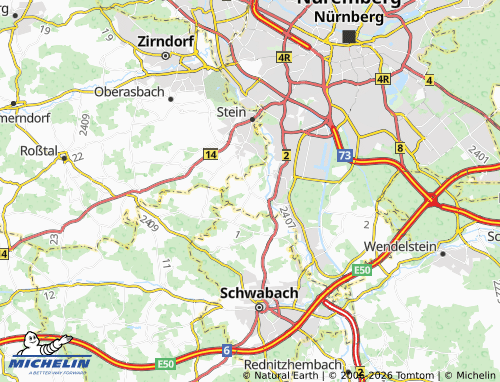 Mappa MICHELIN Krottenbach - ViaMichelin