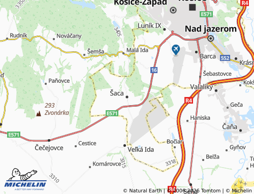 MICHELIN-Landkarte Šaca - ViaMichelin