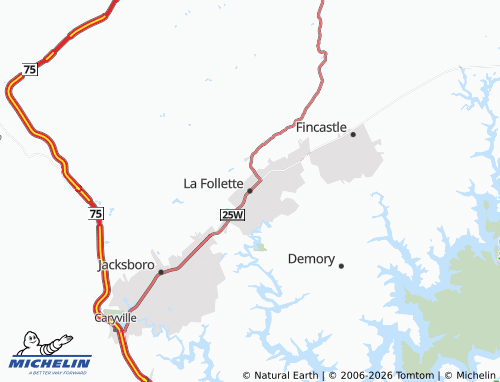 Mapa MICHELIN La Follette - ViaMichelin
