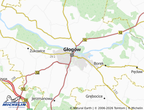 Mapa MICHELIN Głogów - ViaMichelin