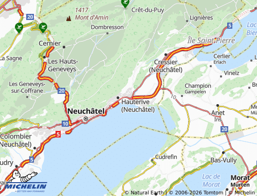 Mapa MICHELIN Saint-Blaise - ViaMichelin