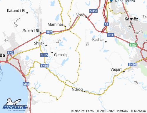 Mapa MICHELIN Kënetë - ViaMichelin