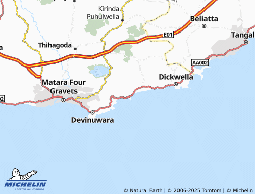 MICHELIN Beliwatta map - ViaMichelin