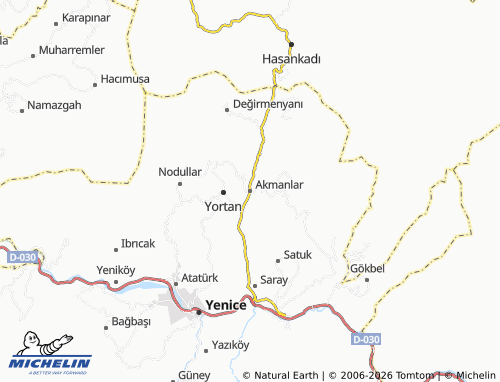 MICHELIN Akmanlar map - ViaMichelin