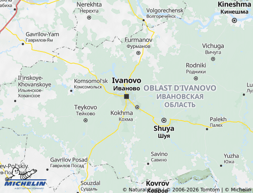 Carte MICHELIN Ivanovo - ViaMichelin
