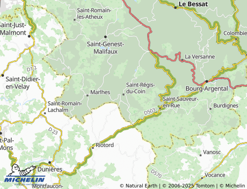 Kaart MICHELIN Saint-Régis-du-Coin - ViaMichelin