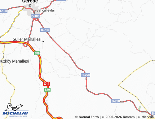 Kaart MICHELIN Danişmentler - ViaMichelin