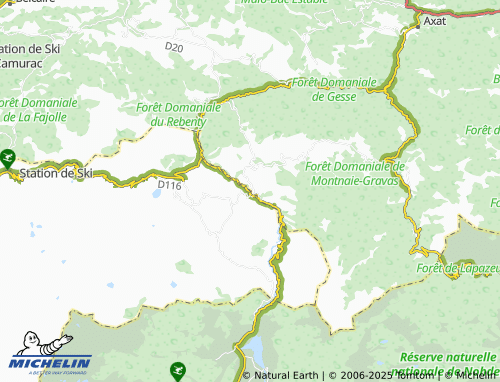 MICHELIN Carcanières-les-Bains map - ViaMichelin
