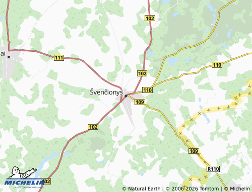 MICHELIN Švenčionys map - ViaMichelin