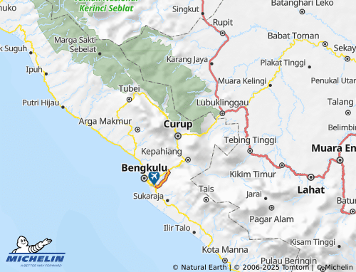 MICHELIN Rejang Lebong map - ViaMichelin