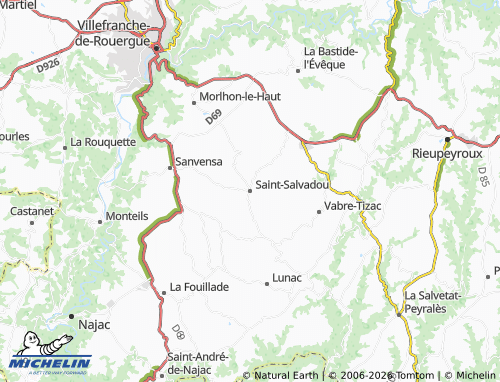 MICHELIN Saint-Salvadou map - ViaMichelin