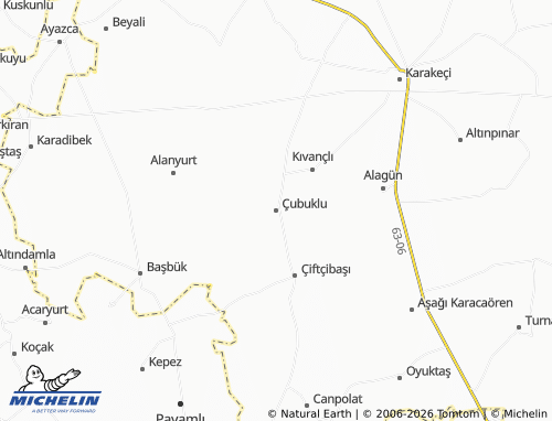 MICHELIN-Landkarte Çubuklu - ViaMichelin