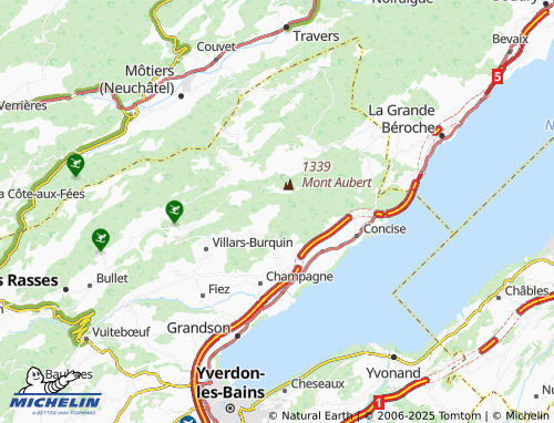 Carte MICHELIN Les Vullierens - ViaMichelin