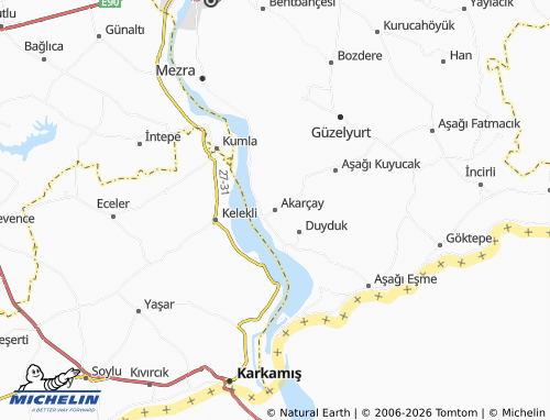 MICHELIN Akarçay map - ViaMichelin